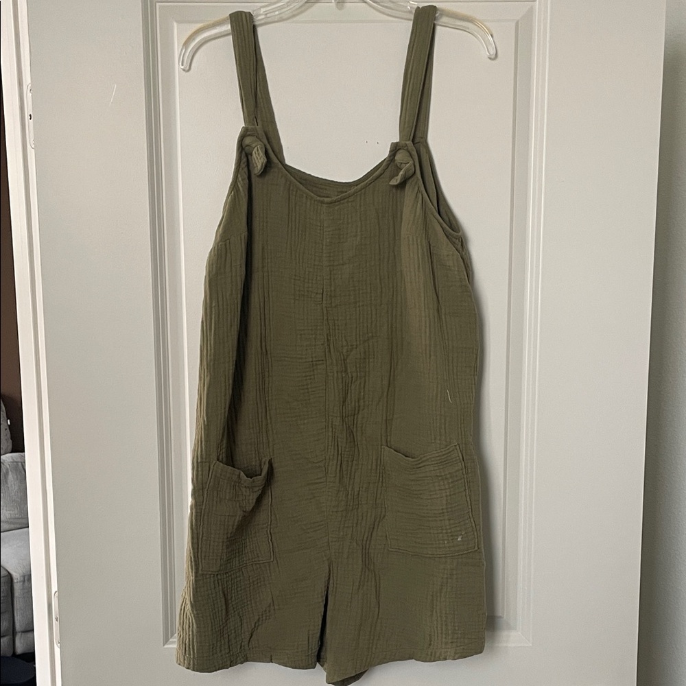 Isabel Maternity by Ingrid & Isabel Olive Green Maternity Jumpsuit